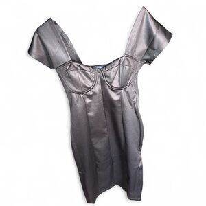 New ▶️ French Connection ◀️ Tomi Sexy Little Leather Black Dress LBD  , Size 6